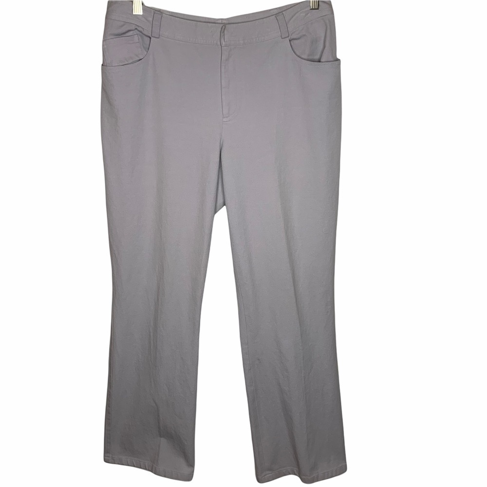 Company Ellen Tracy French Gray Straight Leg Jeans Size 12 Spandex High Stretch - Picture 1 of 14